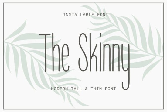 The Skinny Font